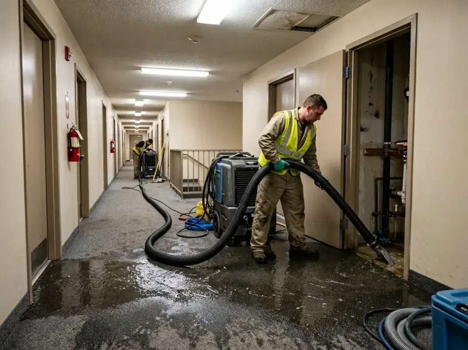 multi-unit-apartment-hallway-f-005 — frequently asked questions, Emergency Burst Pipe Water Extraction & Removal in Mishawak…